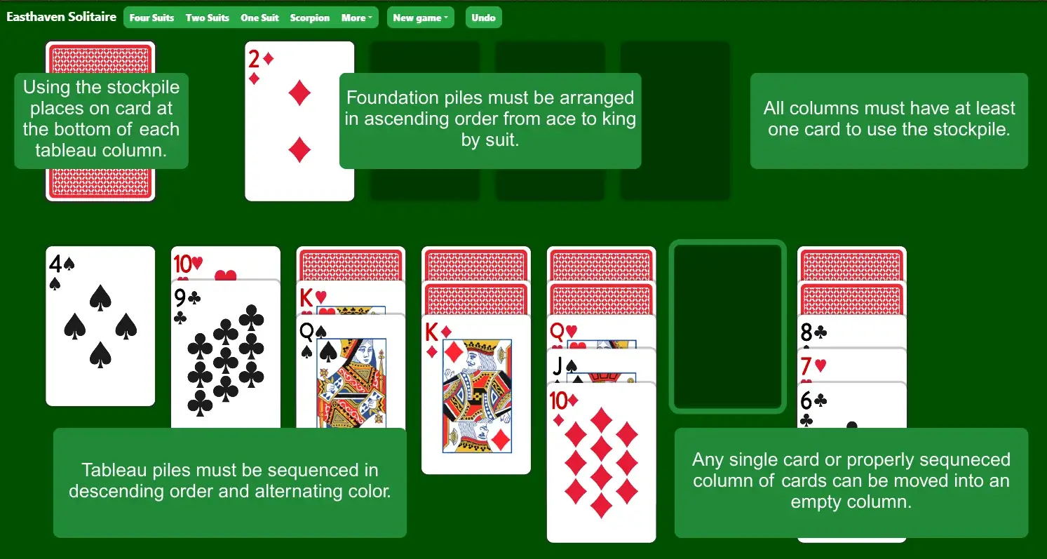 Easthaven Solitaire rules